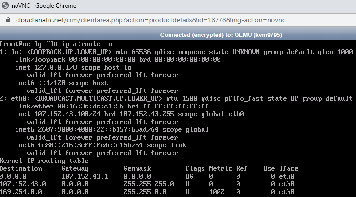 Cloudfanatic server login prompt